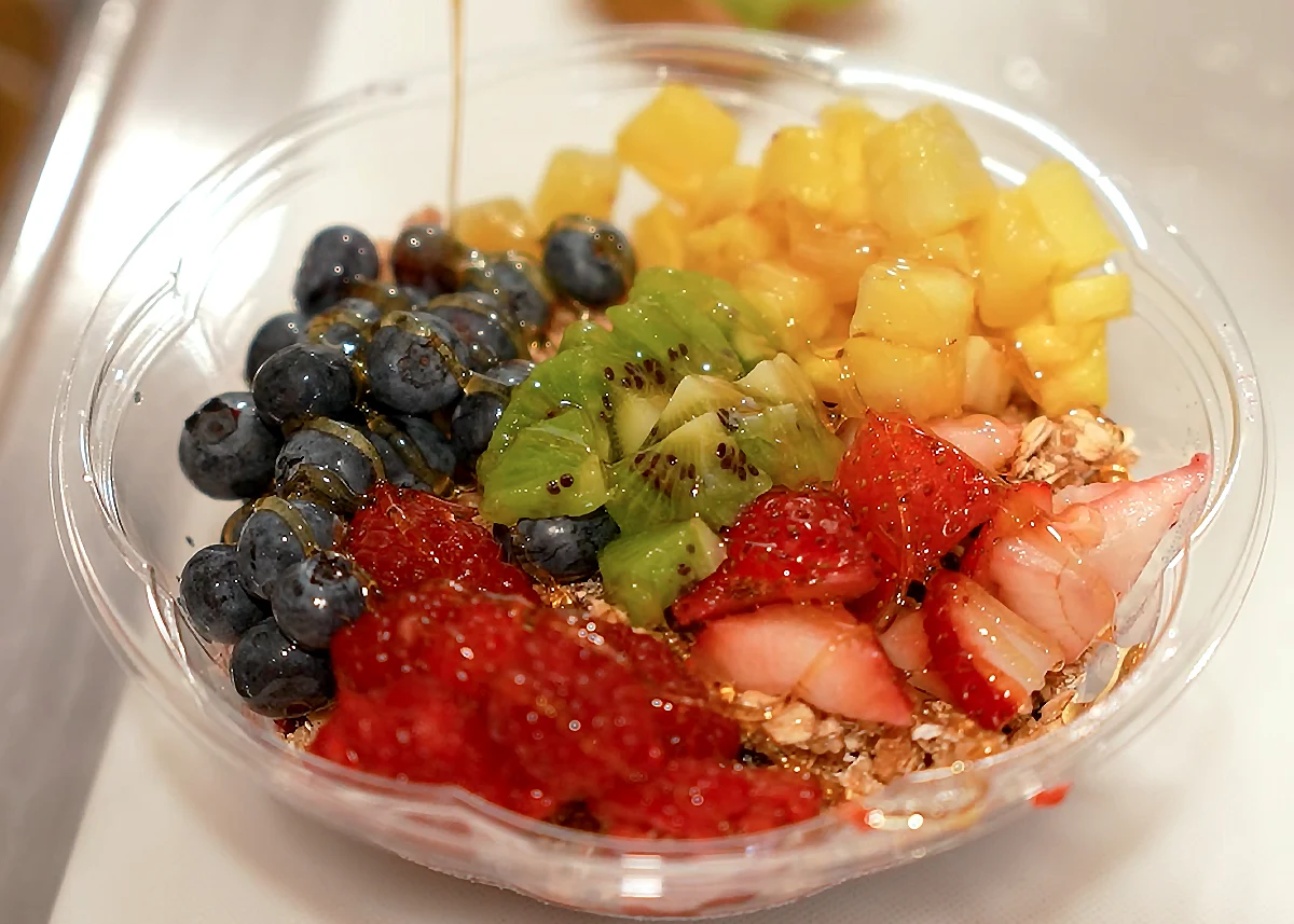 Fresh Pressed bowl topped with fresh fruit and granola